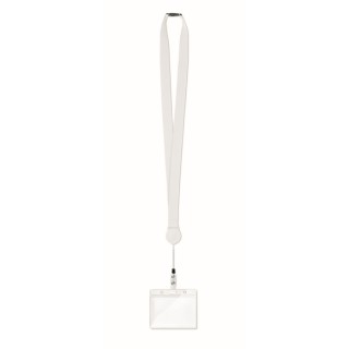 Lanyard de poliéster con cierre de seguridad y clip extensible